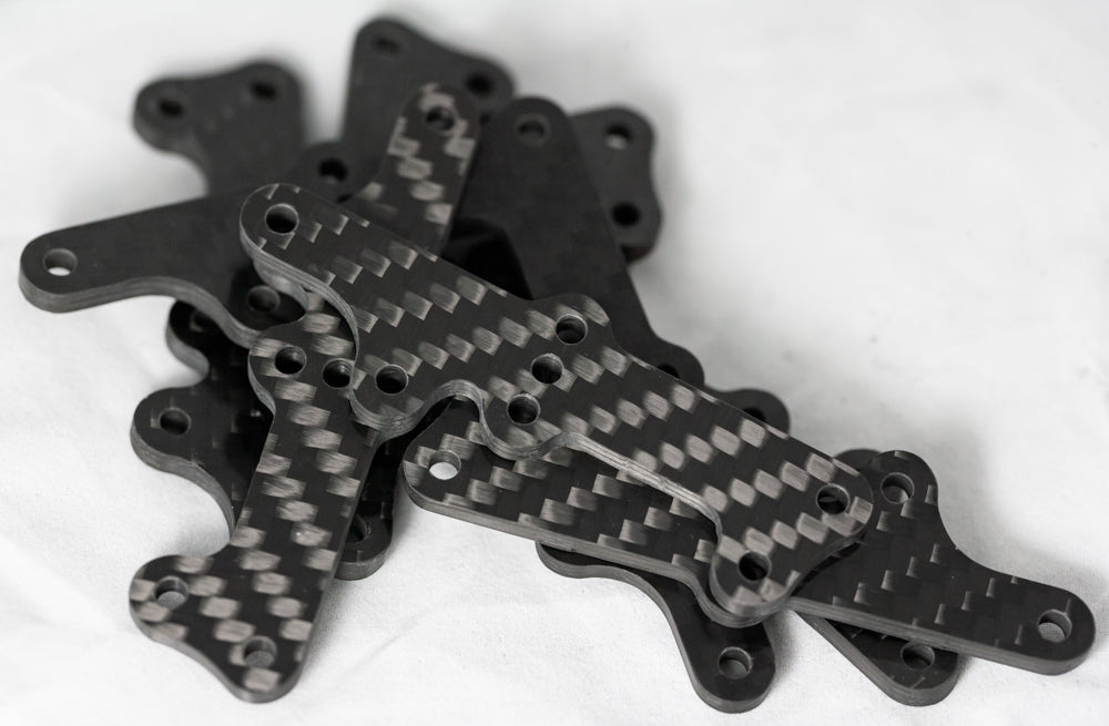 RC12R6 Servo Mounting Plate for Futaba BLS671SV/i – Black Carpet Edition