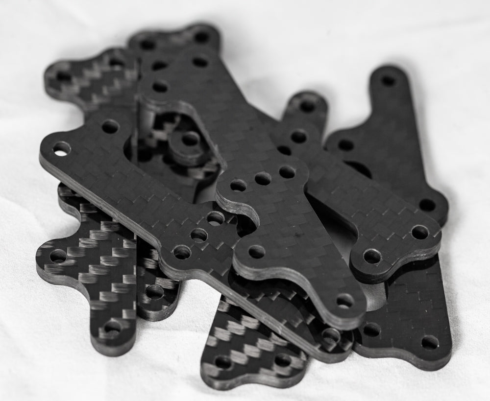 RC12R6 Servo Mounting Plate for Sanwa SRG-HR/HS – Black Carpet Edition