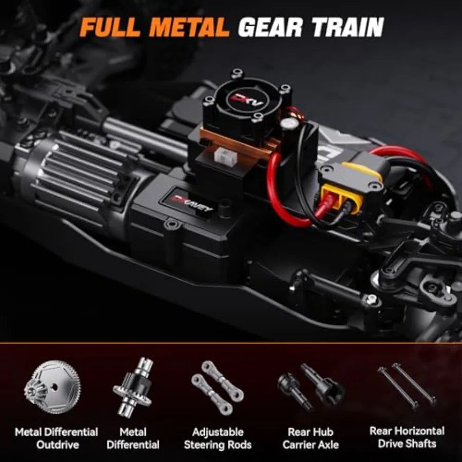 1/12 Scale Brushless 4X4 RC Buggy | 42mph High-Speed Racing with 3S 2200mAh Battery RTR