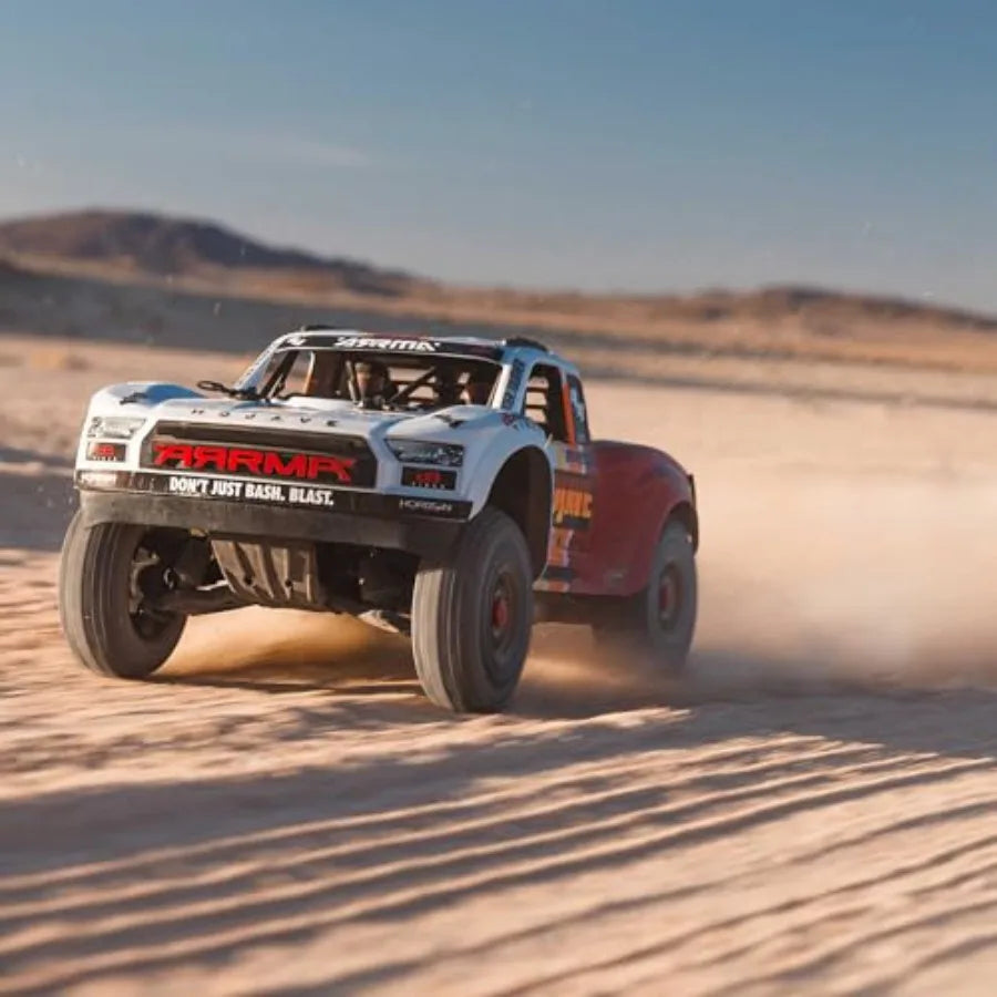 1/8 Scale Desert Truck RTR | 4S BLX Brushless 4X4 Off-Road Racing Truck White/Red