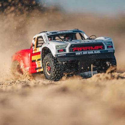 1/8 Scale 4S Brushless Desert Truck RTR | 4X4 Off-Road Racing Truck White/Red ABS Body