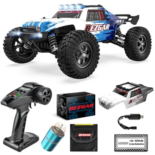 1/12 Scale Brushless 4X4 Waterproof RC Truck | 52km/h All-Terrain High Speed RTR