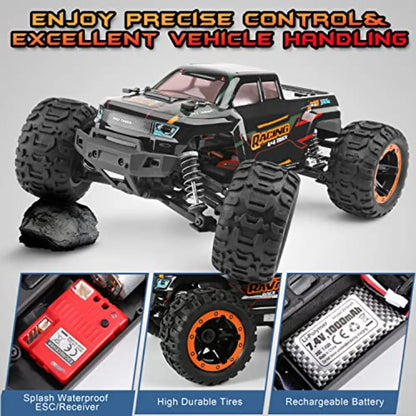 1/16 Scale 4X4 Waterproof RC Monster Truck | 2.4GHz 36km/h Off-Road RTR