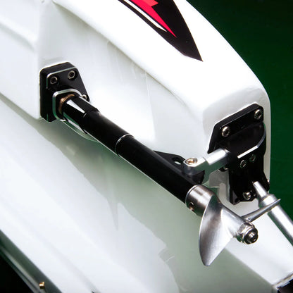 DTRC E33 Carbon Fiber RC Racing Boat | Kevlar Hull Brushless 120A ESC Cooling System RTR White/Blue