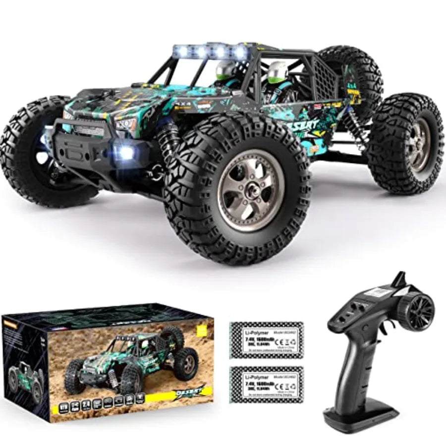 1/10 Scale RC Dune Buggy | 42km/h High-Speed Off-Road with 550 Motor Upgrade Black/Red RTR
