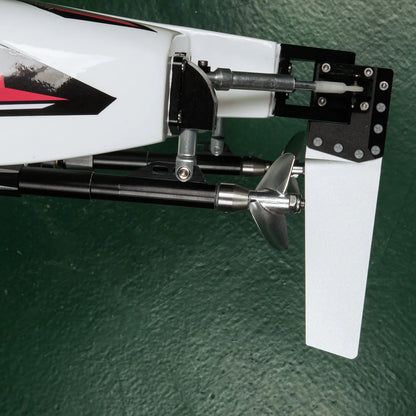 DTRC E33 Carbon Fiber RC Racing Boat | Kevlar Hull Brushless 120A ESC Cooling System RTR White/Blue