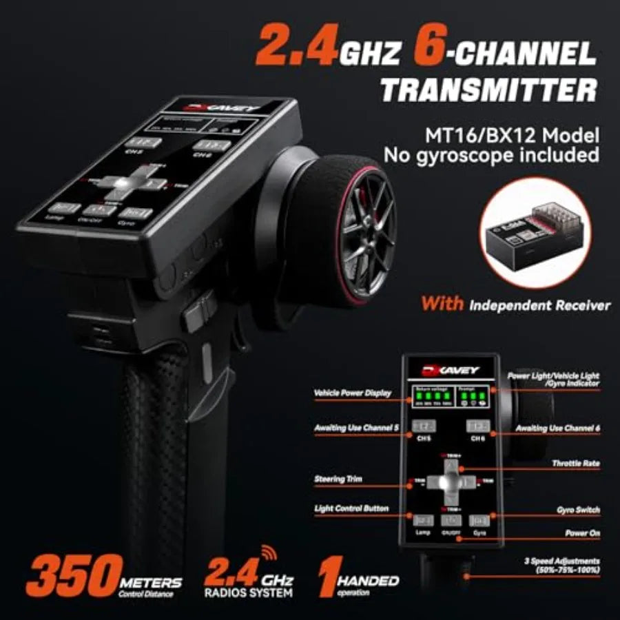 1/12 Scale Brushless 4X4 RC Buggy | 42mph High-Speed Racing with 3S 2200mAh Battery RTR