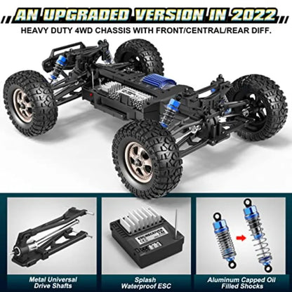1/10 Scale RC Dune Buggy | 42km/h High-Speed Off-Road with 550 Motor Upgrade Black/Red RTR