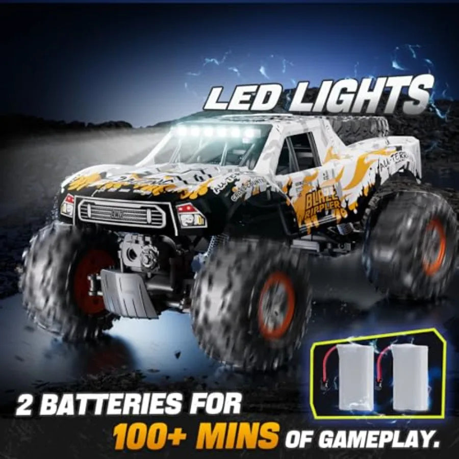 Amphibious RC Car | Land & Water 2.4GHz 4X4 RTR with Dual Batteries 60-Min Runtime Red