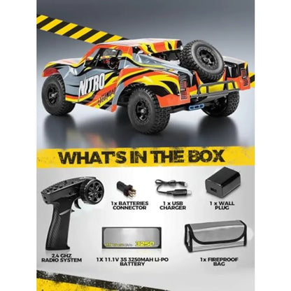 1/8 Scale Brushless RC Short Course Truck | 40MPH 4WD Waterproof Electric RTR