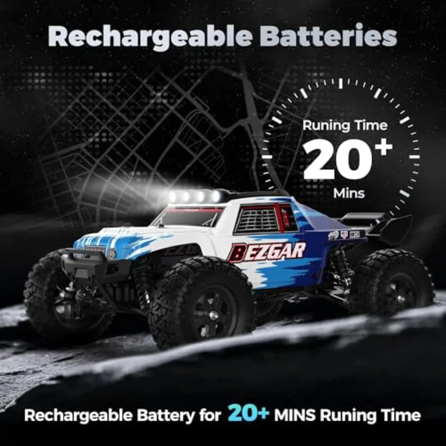 1/12 Scale Brushless 4X4 Waterproof RC Truck | 52km/h All-Terrain High Speed RTR